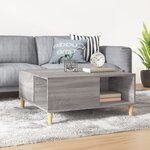 vidaXL Table basse sonoma gris 80x80x36 5 cm bois d'ingénierie