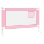 vidaXL Barrière de sécurité de lit d'enfant Rose 120x25 cm Tissu