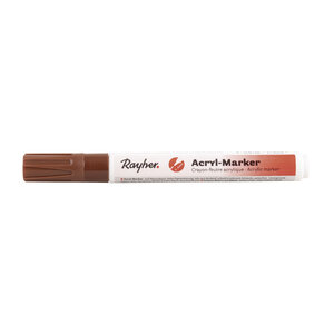 Crayon - feutre acrylique  châtain  Pointe ronde 2 - 4mm  avec soupape