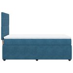 vidaXL Sommier à lattes de lit avec matelas Bleu foncé 100x200 cm