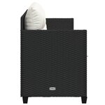vidaXL Chaise longue avec coussins noir résine tressée