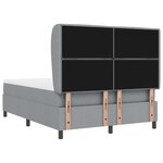 Lit à ressort vidaXL avec matelas Gris clair 160x200 cm Tissu