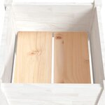 vidaXL Jardinière d'extérieur Blanc 40x40x70 cm Bois de pin massif