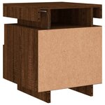 vidaXL Armoire de chevet avec lumières LED chêne marron 40x39x48 5 cm