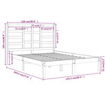 vidaXL Cadre de lit sans matelas blanc bois massif 120x190 cm