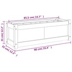 vidaXL Jardinière d'extérieur 90x31x31 cm bois de pin massif