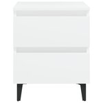 vidaXL Tables de chevet 2 Pièces blanc 40x35x50 cm bois d'ingénierie