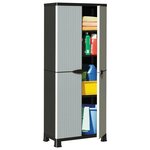 vidaXL Armoire en plastique 68x39x171 5 cm Design de rotin