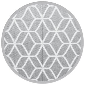 vidaXL Tapis d'extérieur gris Ø120 cm PP