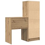 vidaXL Bureau avec rangement chêne en bois d'ingénierie