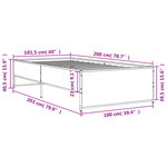 vidaXL Cadre de lit sans matelas chêne marron 100x200 cm