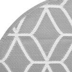 vidaXL Tapis d'extérieur gris Ø120 cm PP