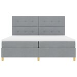 vidaXL Lit à ressorts avec matelas gris clair 200x200 cm Tissu
