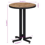 vidaXL Table de bistro ronde Ø55x76 cm teck de récupération massif