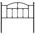 vidaXL Tête de lit métal noir 100 cm