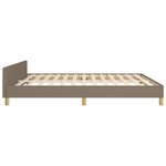 vidaXL Cadre de lit avec tête de lit Taupe 160x200 cm Tissu