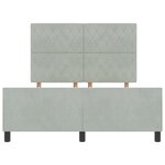 Lit vidaXL Gris clair 140x200 cm Velours