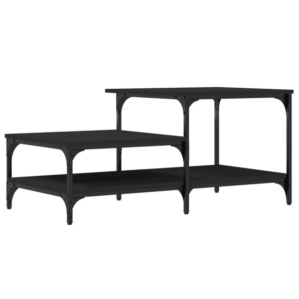 vidaXL Table basse noir 100x50 5x45 cm bois d'ingénierie