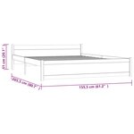 vidaXL Cadre de lit sans matelas blanc bois massif 150x200 cm
