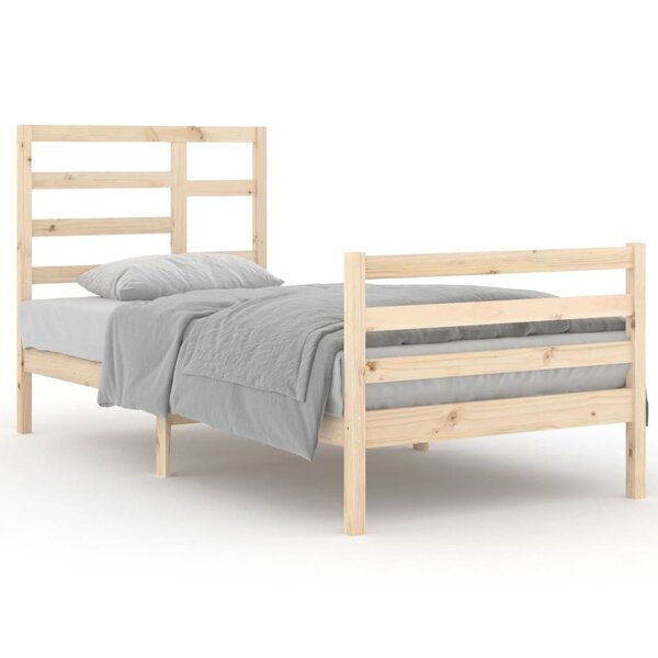 vidaXL Cadre de lit Bois massif 90x200 cm