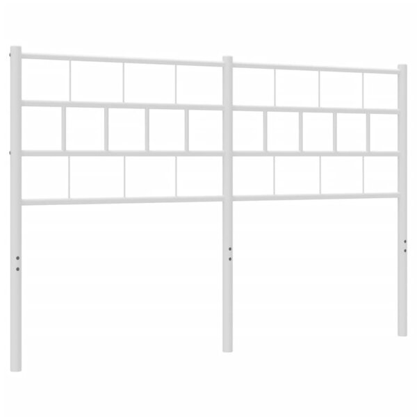 vidaXL Tête de lit métal blanc 140 cm