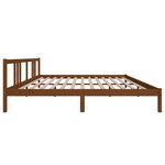 vidaXL Cadre de lit sans matelas marron miel bois massif 200x200 cm