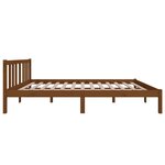 vidaXL Cadre de lit sans matelas marron miel bois massif 120x200 cm