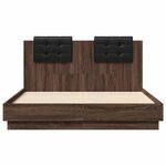 vidaXL Cadre de lit sans matelas chêne marron 135x190 cm