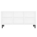 vidaXL Meuble TV avec pieds en métal Blanc 103 5x30x50 cm
