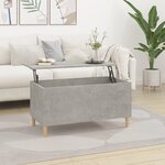 vidaXL Table basse Gris béton 90x44 5x45 cm Bois d'ingénierie