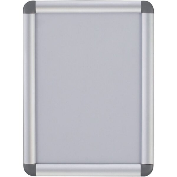 Panneau mural à clip et cadre arrondi, format A0, aluminium