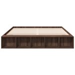 vidaXL Cadre de lit chêne marron 200x200 cm bois d'ingénierie