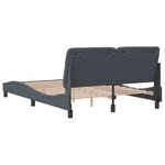vidaXL Cadre de lit sans matelas gris foncé 140x200 cm velours