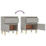 vidaXL Tables de chevet 2 Pièces Gris béton 40x35x50 cm