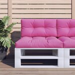 vidaXL Coussins de palette lot de 2 rose tissu