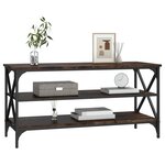 vidaXL Meuble TV Chêne fumé 100x40x50 cm Bois d'ingénierie