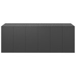 vidaXL Boîte à coussins de jardin Résine tressée 291x100 5x104 cm Noir