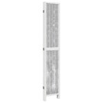 vidaXL Cloison de séparation 5 panneaux blanc bois de paulownia massif
