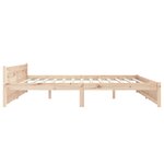 vidaXL Cadre de lit bois massif 180x200 cm super king