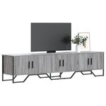 vidaXL Meuble TV sonoma gris 180x34x41 cm bois d'ingénierie