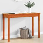 vidaXL Table console marron miel 110x40x75 cm bois massif de pin