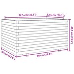 vidaXL Jardinière 90x60x49 5 cm bois massif de douglas