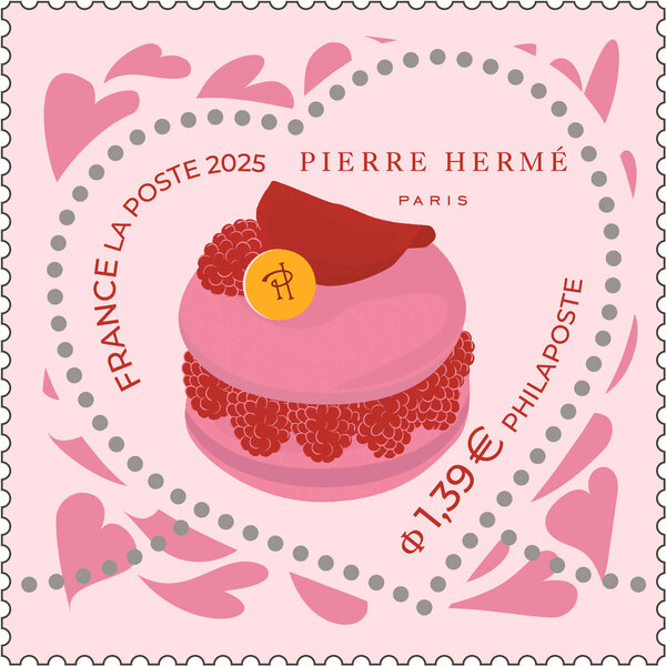 Timbre coeur - Pierre Hermé Paris - Lettre verte - 20g