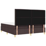Lit à ressorts vidaXL avec matelas et banc marron foncé 180x200 cm en tissu