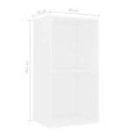 vidaXL Bibliothèque blanc 40x30x76 5 cm bois d'ingénierie