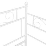 vidaXL Cadre de canapé-lit sans matelas blanc métal 90x200 cm