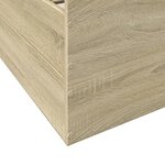 vidaXL Cadre de lit avec tiroirs sans matelas chêne sonoma 135x190 cm