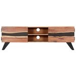 vidaXL Meuble TV 140x30x45 cm Bois d'acacia massif