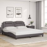 vidaXL Cadre de lit sans matelas gris 180x200 cm similicuir