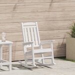 vidaXL Chaise Berçante de Jardin Blanche 70x92x107 cm HDPE